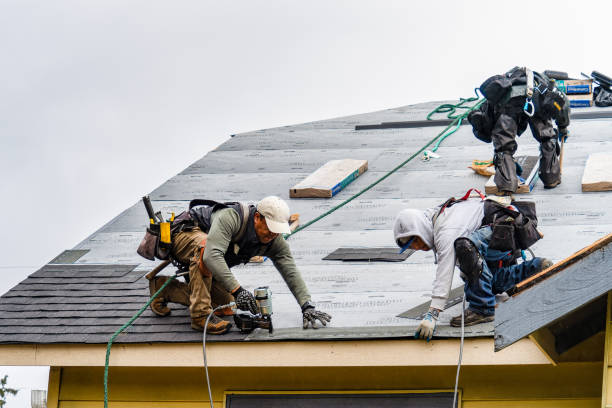 Professional Roofing technician working in Belleville, MI